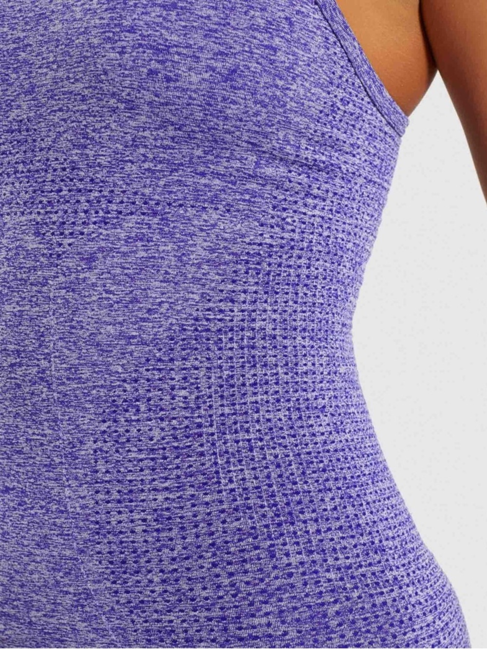 Gymshark Vital Seamless Tank Purple Marl Racerback Sculpting Athleisure Top S - Picture 6 of 10